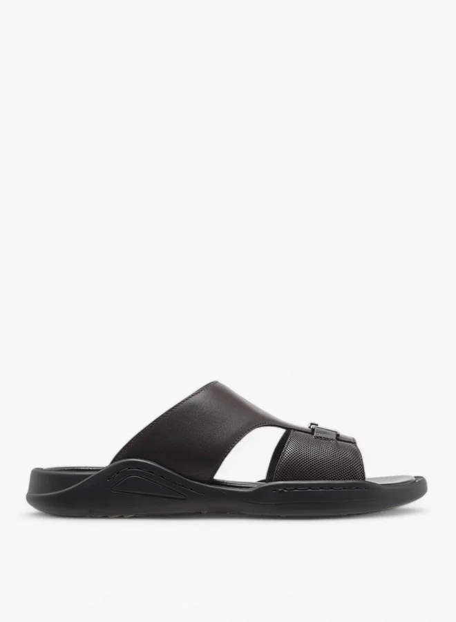 DUCHINI Men's Solid Slip-On Sandals