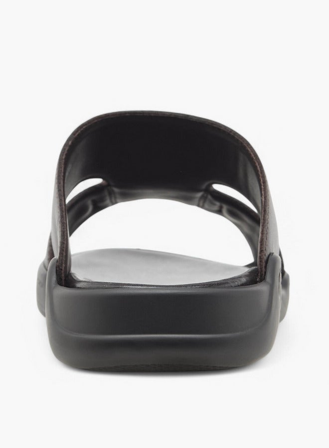 DUCHINI Men's Solid Slip-On Sandals - Image 4