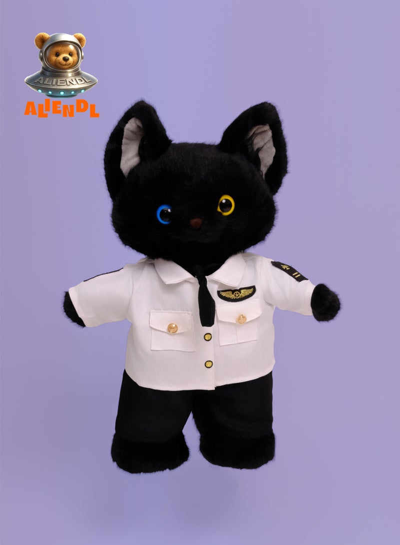 ALIENDL Mystic Cat – Plush Cat Stuffed Animal Toy for Baby Kids, Soft Cute Cat Plush Gift Set with Removable Clothes & Pouch, Perfect Gift for Kids, Friends & Couples - Image 2