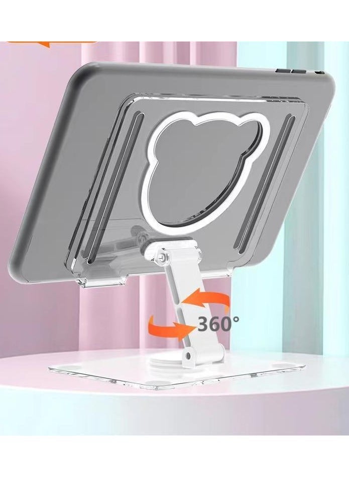 BenQuand 360 Degree Rotating Mobile Tablet Stand, Adjustable Tablet Holder-Adjustable Foldable Desktop Table Holder Base,Multi-Angle, Non-Slip Silicone Base,Portable iPad Stand for Desk  - Image 2