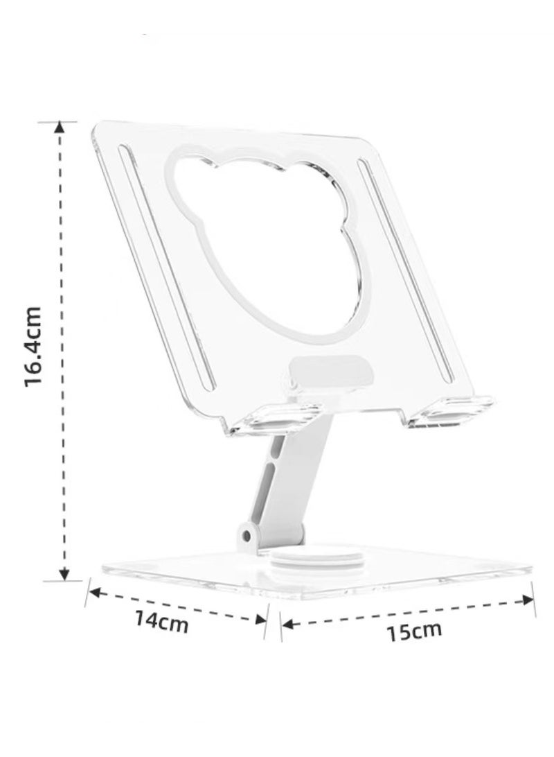 BenQuand 360 Degree Rotating Mobile Tablet Stand, Adjustable Tablet Holder-Adjustable Foldable Desktop Table Holder Base,Multi-Angle, Non-Slip Silicone Base,Portable iPad Stand for Desk  - Image 5