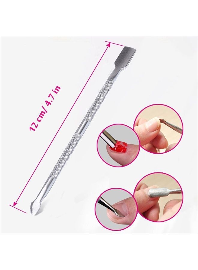 MIILYE Nail Remover Foil Wraps for Acrylic/UV/Gel Polish Soak-off Removal, with Pre-attached Lint Free Pad, Pack of 200 Wraps + 1x Stainless Steel Nail Manicure Remover Scraper Cuticle Pusher Kit - Image 4