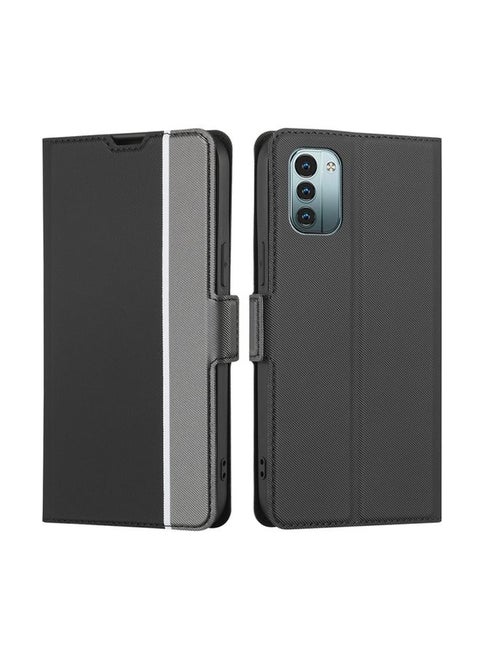 Case Cover For For Nokia G21 / G11 Twill Texture Side Button Leather Phone Case(Black)