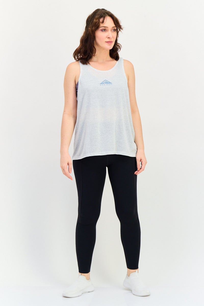 Nike Women Dri-Fit Sleeveless Training Top, Light Grey - Image 4