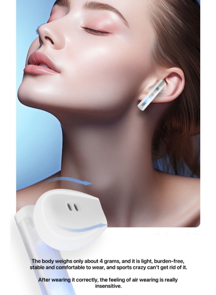 سماعات LIUP Pods - سماعات رأس لاسلكية حقيقية للألعاب Luminous Quicksand للألعاب مع خاصية إلغاء الضوضاء النشطة، وجودة صوت عالية الدقة وعمر بطارية طويل للغاية - اللون الذهبي - Image 3