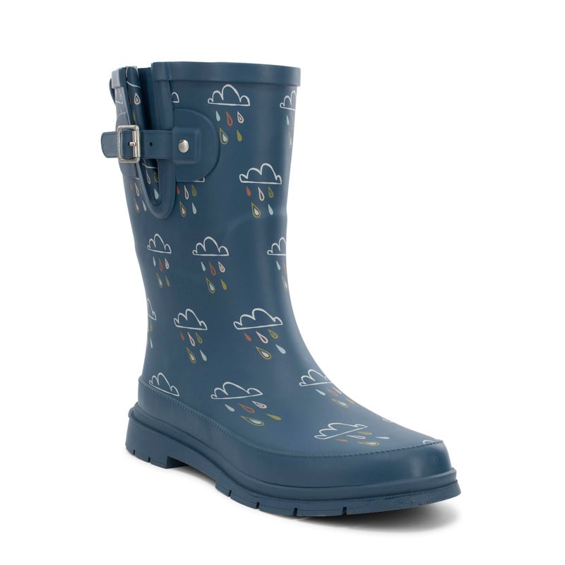 Western Chief Women's Waterproof Mid Rain Boots, Rain Cloud, 10