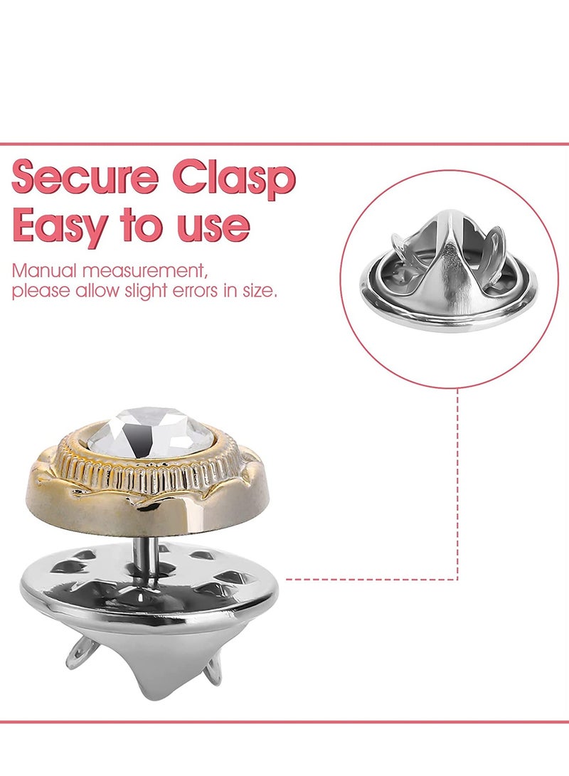 Brooch Buttons Cover 80 Pcs Safty Button Pins Blouse Pins Women Button Pins Jewelry for Clothing Hats Jacket Bags Accessories Supplies DIY Crafts