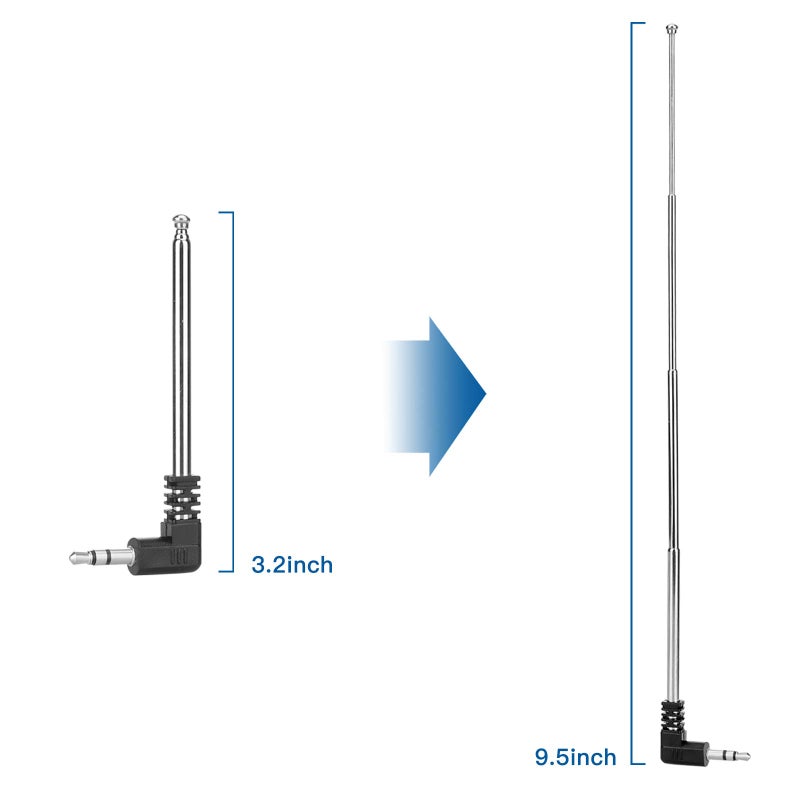 إنودا مجموعة هوائي راديو FM لهواتف الموبايل مقاس 21 سنتيمتراً مكونة من 4 قطع - Image 2