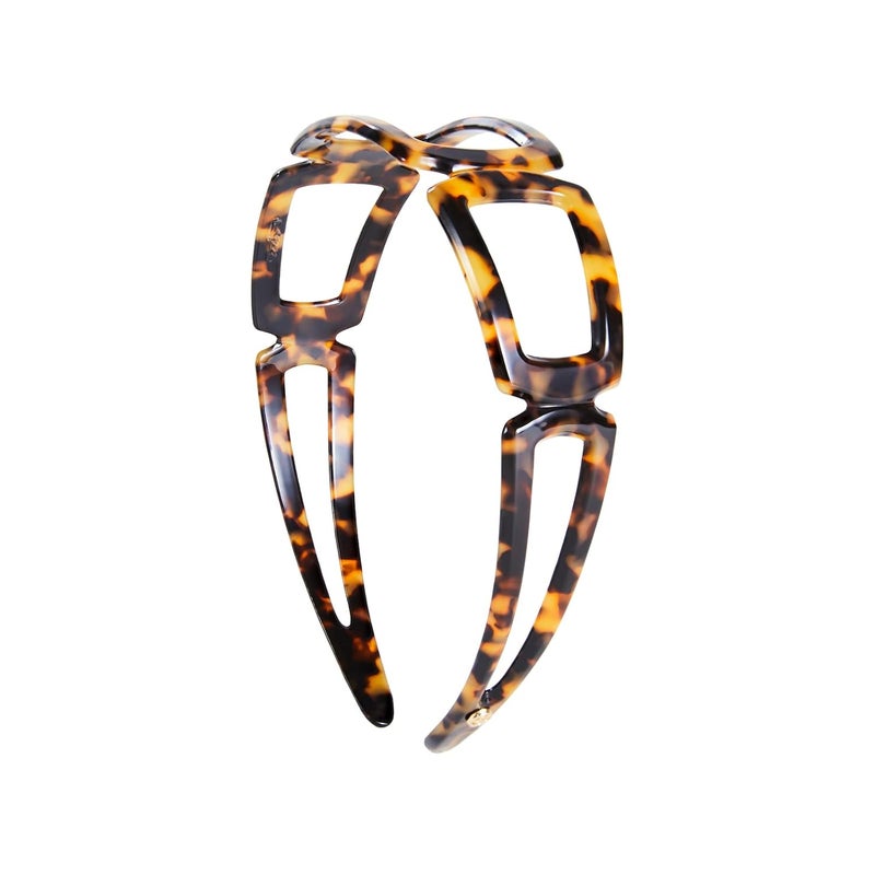 EVITA PERONI Tortoise Shell Headbands for Women Wide Hollow Headband Nonslip Comfortable Fashion Acetate Sheet Hairband