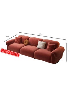 Comfynest Modern Velvet Sofa Set Perfect for Your Living Room (Yellow)  - Image 2