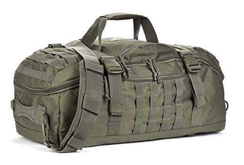 Miramrax Travel Duffle Bag Backpack for Men Large Tactical Bags Weekender Gym Bag for Overnight Traveling Military Workout Deployment Sports Green 45L - Image 1