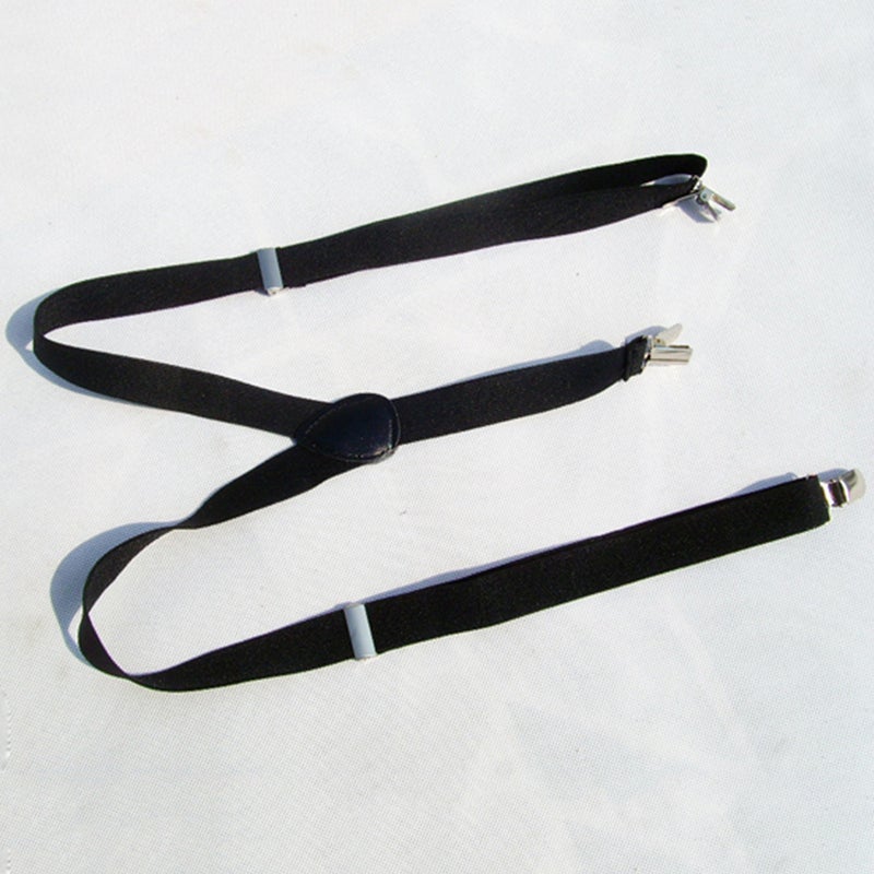 Generalduty Male and Female Trousers Pants Elastic Suspender with Clips(Black) - Image 3