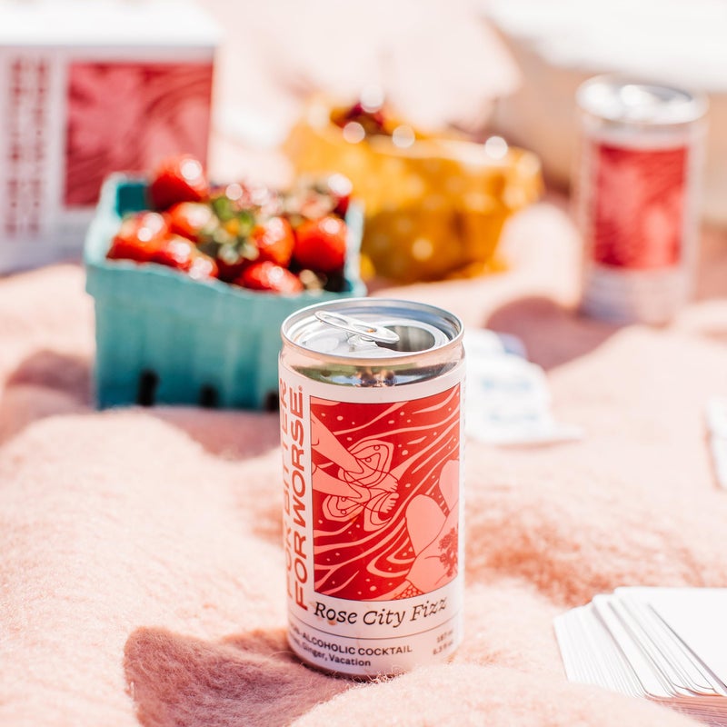 For Bitter For Worse Non-Alcoholic Cocktail - Sparkling Botanical Spritz & Craft Mocktails - Bold Complex Flavor - Gluten-Free, Vegan, No Added Sugar, Caffeine Free (Rose City Fizz, 6.3 Fl Oz, 8-pack) - Image 2