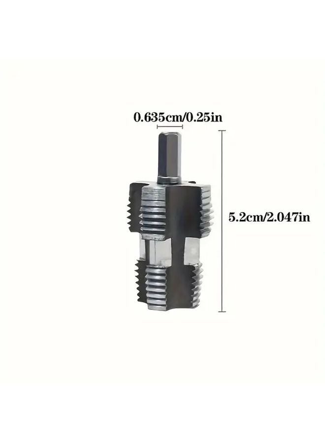 Silvery Aluminum Alloy NPT Pipe Thread Tap Durable Manual Tool for Plumbers Electricians - Image 3