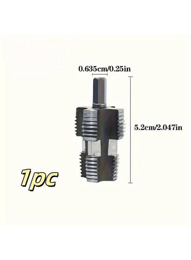Silvery Aluminum Alloy NPT Pipe Thread Tap Durable Manual Tool for Plumbers Electricians - Image 1