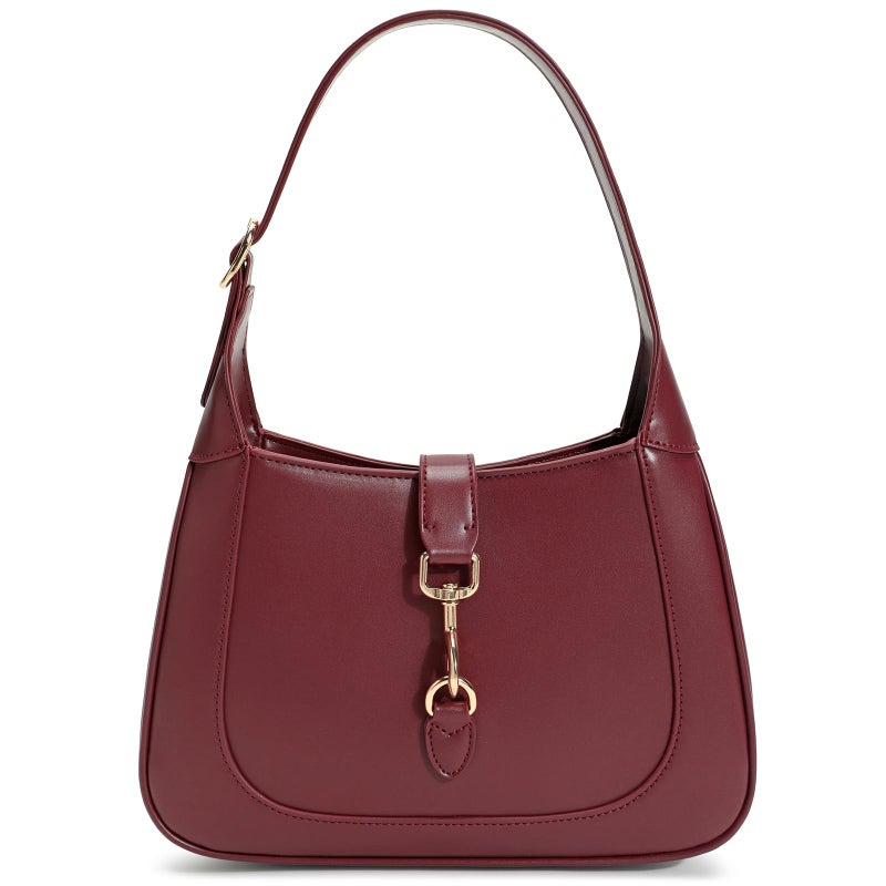Keyli Shoulder Bag for Women Vegan Leather Shoulder Handbags Small Cute Hobo Purses trendy Top Handle Crossbody Bag with Adjustable Strap Wine Red - Image 1