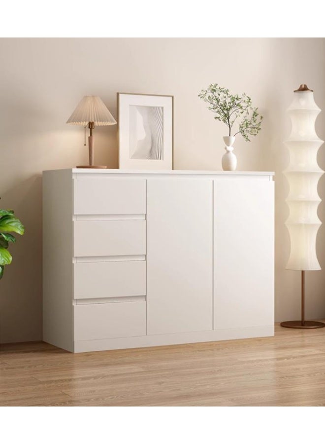 جولدن خزانة أدراج بيضاء، أربعة أدراج، خزانة أدراج لغرفة النوم، خزانة أدراج للمكتب، خزانة أدراج لغرفة المعيشة، أثاث غرفة نوم عصري وبسيط، خزانة تخزين حائطية (DGC001) - Image 1