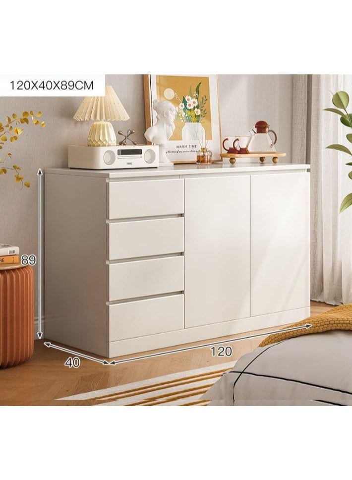 جولدن خزانة أدراج بيضاء، أربعة أدراج، خزانة أدراج لغرفة النوم، خزانة أدراج للمكتب، خزانة أدراج لغرفة المعيشة، أثاث غرفة نوم عصري وبسيط، خزانة تخزين حائطية (DGC001) - Image 2