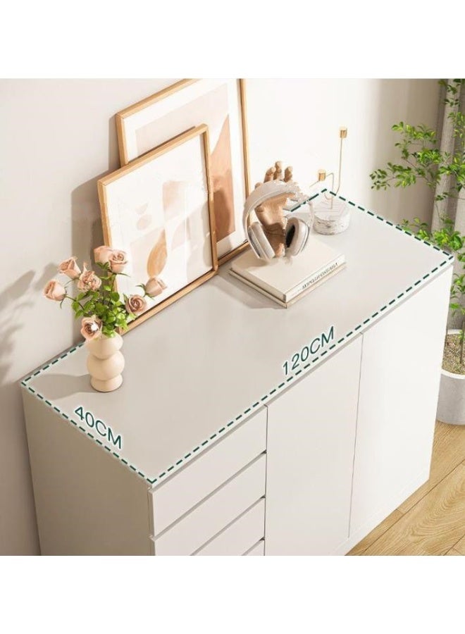 جولدن خزانة أدراج بيضاء، أربعة أدراج، خزانة أدراج لغرفة النوم، خزانة أدراج للمكتب، خزانة أدراج لغرفة المعيشة، أثاث غرفة نوم عصري وبسيط، خزانة تخزين حائطية (DGC001) - Image 4