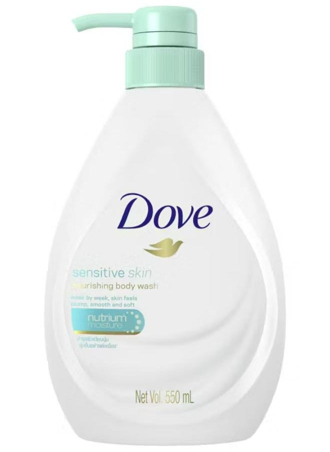 Dove Sensitive Skin Nourishing Body Wash Nutrium Moisture 550 ML 