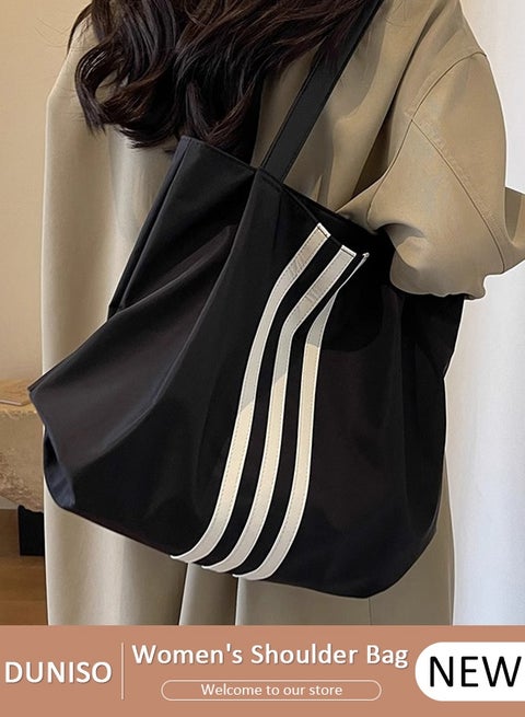 Women's Shoulder Tote Bag Canvas Handbag For Women Large Capacity Bucket Bag Fashionable Travel Messenger Shoulder Bag For Ladies Girls College Students
