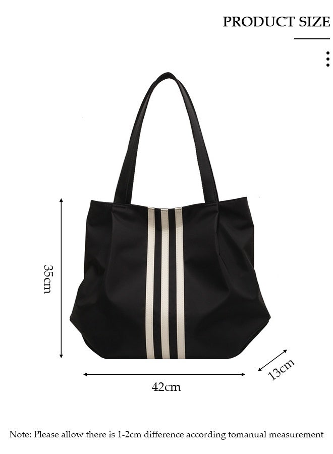 DUNISO Women's Shoulder Tote Bag Canvas Handbag For Women Large Capacity Bucket Bag Fashionable Travel Messenger Shoulder Bag For Ladies Girls College Students - Image 4