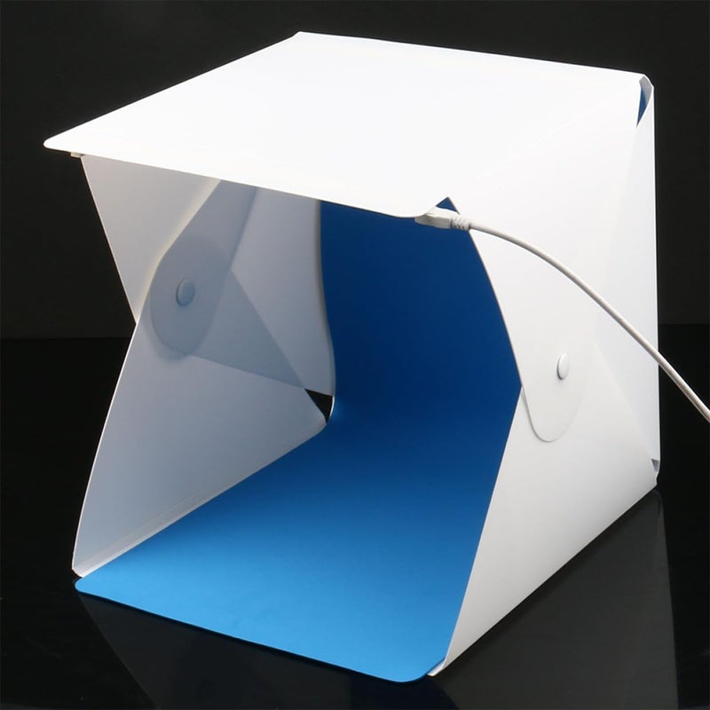 Portable 20cm Mini Folding Light Box Photography Tent with USB LED Light and 6-Color Backdrops for Product Shoots and Content Creators - Image 4