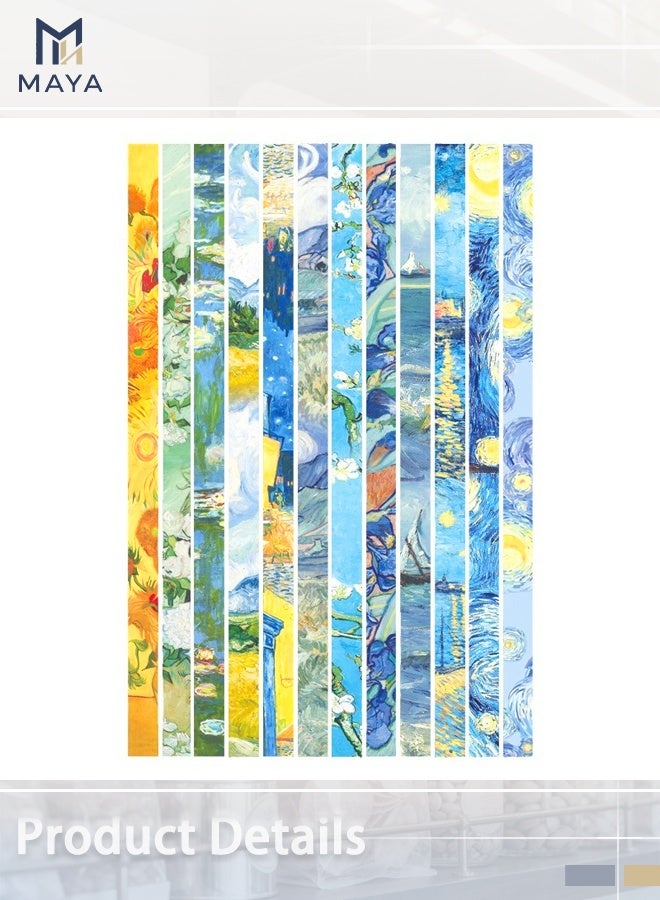 Maya 540 Sheets DIY Stars Origami Paper Set, Art Oil Painting Theme, Includes LED Lights, for Handmade Home Cards Gift Party Decoration Crafts - Image 4
