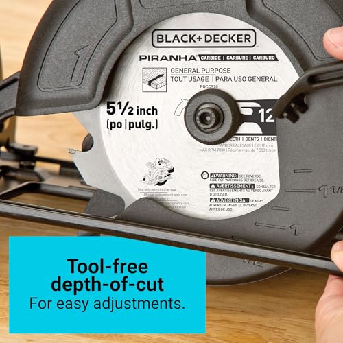 BLACK+DECKER 20V 5-1/2" Cordless Circular Saw, Bare Tool Only (BDCCS20B) - Image 5