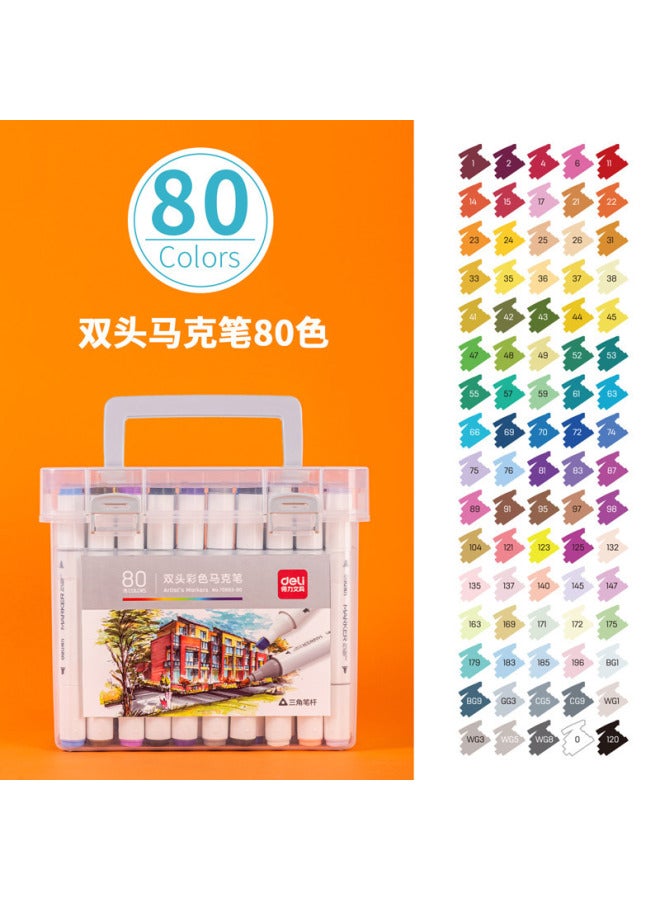 Deli Primary School Children's Art Painting Double Head Marker 12 Color 24 Color 36 Color 48 Color 60 Color 80 - Image 1