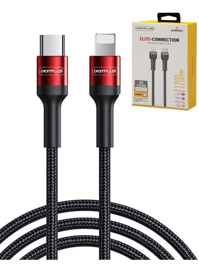 Digit plus type c charger cable for iPhone fast charging cable 3A output 1.2 Meters 4FT durable cable compatible with iPhone devices iPad upgradable update 12000 swing test - Image 2