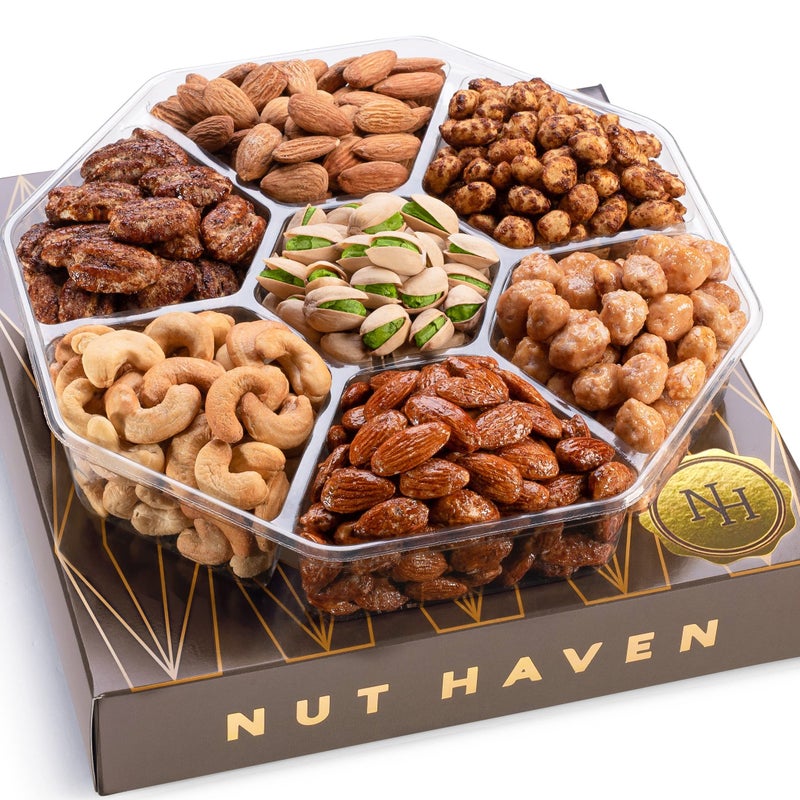 Thanksgiving Nuts Gift Basket - Assortment of Sweet & Roasted Salted Gourmet Nuts - Assorted Food Gift Box for Christmas, Holiday, Family, Sympathy, Men & Women. - Image 1