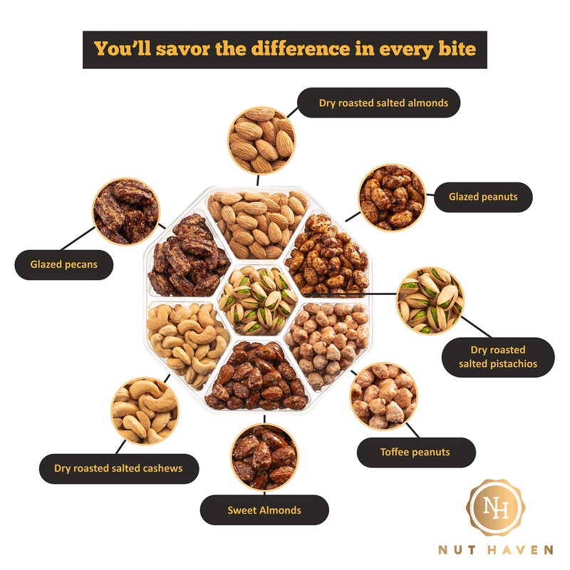 Thanksgiving Nuts Gift Basket - Assortment of Sweet & Roasted Salted Gourmet Nuts - Assorted Food Gift Box for Christmas, Holiday, Family, Sympathy, Men & Women. - Image 4