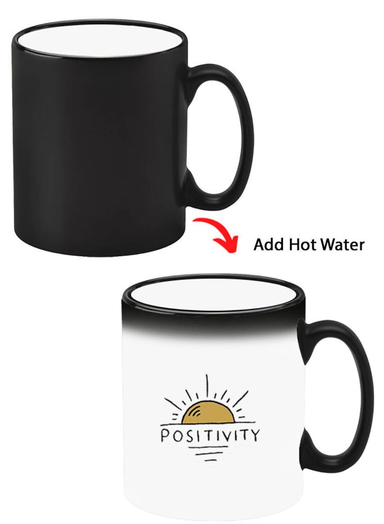 Theodor Color Changing Heat Sensitive Ceramic Mug, Image Revealed When HOT Liquid is Added! Positivity - Image 1