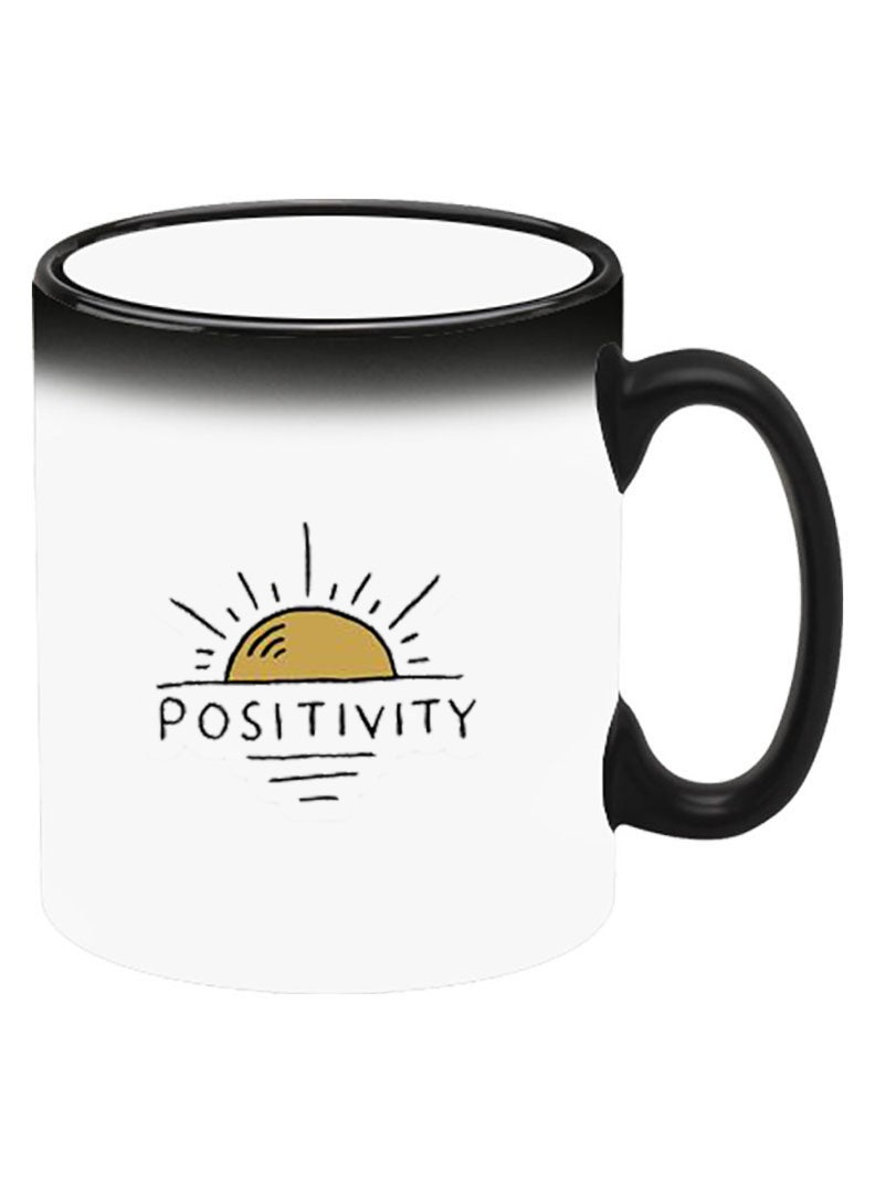 Theodor Color Changing Heat Sensitive Ceramic Mug, Image Revealed When HOT Liquid is Added! Positivity - Image 2