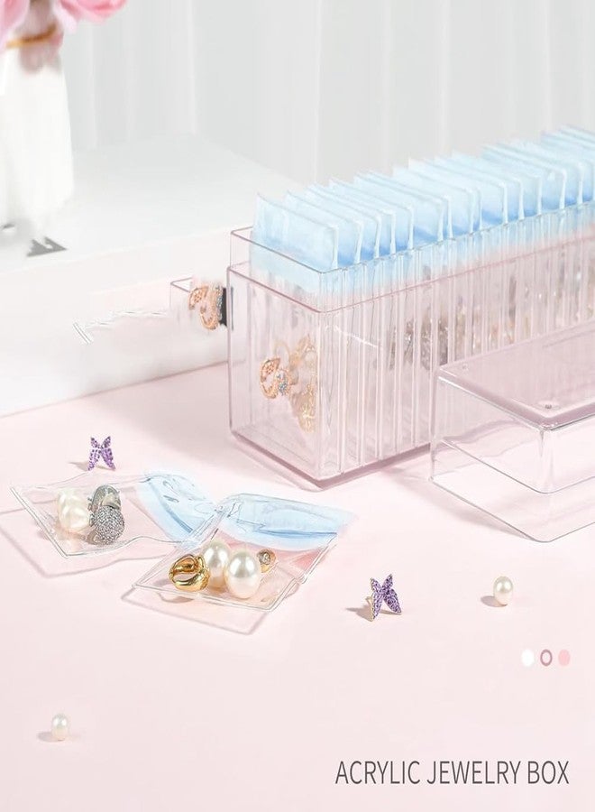 PROSFIA Clear Jewelry Organizers and Storage, Acrylic Travel Jewelry Case 20 Pcs Individual Jewelry Bags Portable Anti Tarnish Dustproof, Jewelry Organizer Box Bracelet Storage for Rings Earrings - Image 3