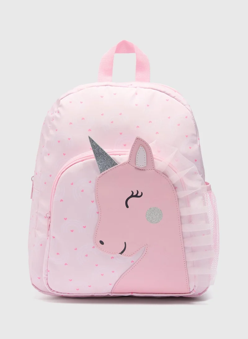 Matalan Girls Pink Unicorn Backpack