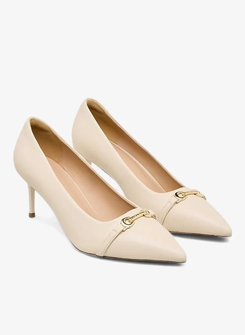 Flora Bella By Shoexpress CREAM Flora Bella Women Pointed Toe Pumps for Women | Best Price UAE