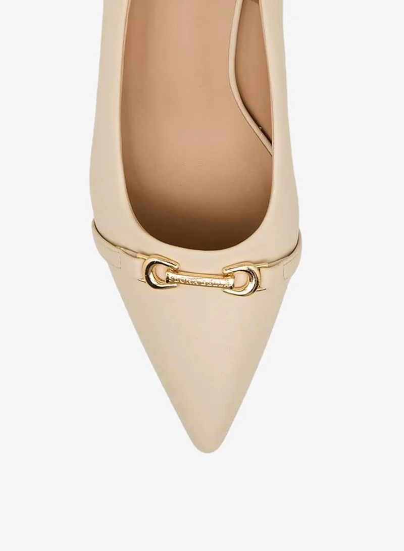 Flora Bella By Shoexpress CREAM Flora Bella Women Pointed Toe Pumps for Women | Best Price UAE