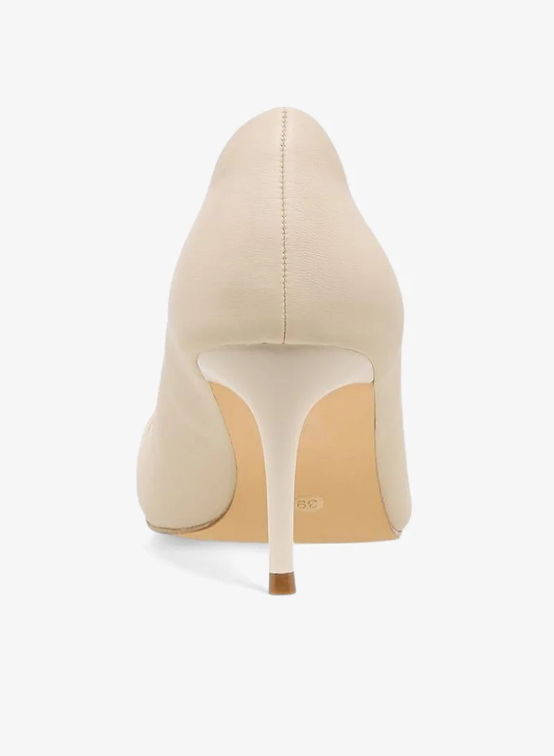 Flora Bella By Shoexpress CREAM Flora Bella Women Pointed Toe Pumps for Women | Best Price UAE