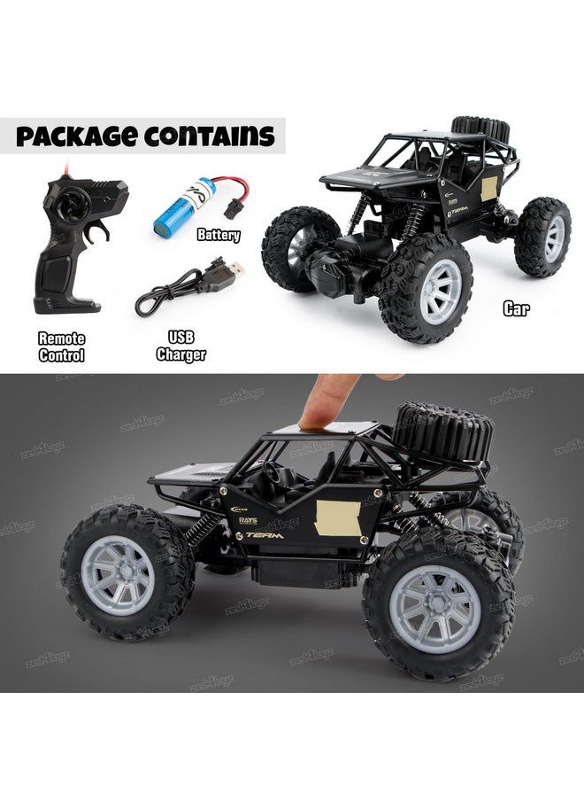Zest 4 Toyz - Zest 4 Toyz Remote Control 1:18 Rock Crawler 2WD High Speed Rechargeable Off-Road Monster Truck | Car for Boys 10 Years | Kids Toy - Black - Image 1