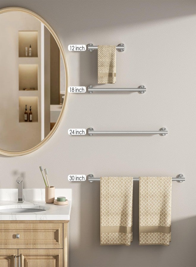 FORIOUS Towel Bar for Bathroom, Wall Towel Rack Mounted Stainless Steel, Hand Towel Holder, Includes Wall Mounting Hardware (Brushed Nickel, 26 Inch) - Image 4