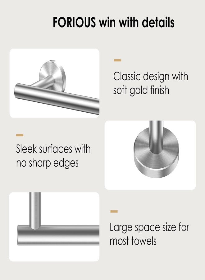FORIOUS Towel Bar for Bathroom, Wall Towel Rack Mounted Stainless Steel, Hand Towel Holder, Includes Wall Mounting Hardware (Brushed Nickel, 26 Inch) - Image 5