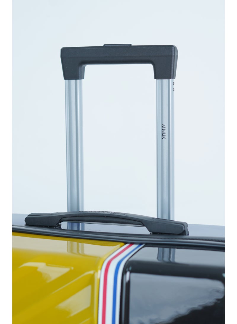 MNUK SWAGGER 24inch Luggage| Polycarbonate and ABS Hardside Trolley| Double 360Â° 4 Wheeler| Yellow Black - Image 2