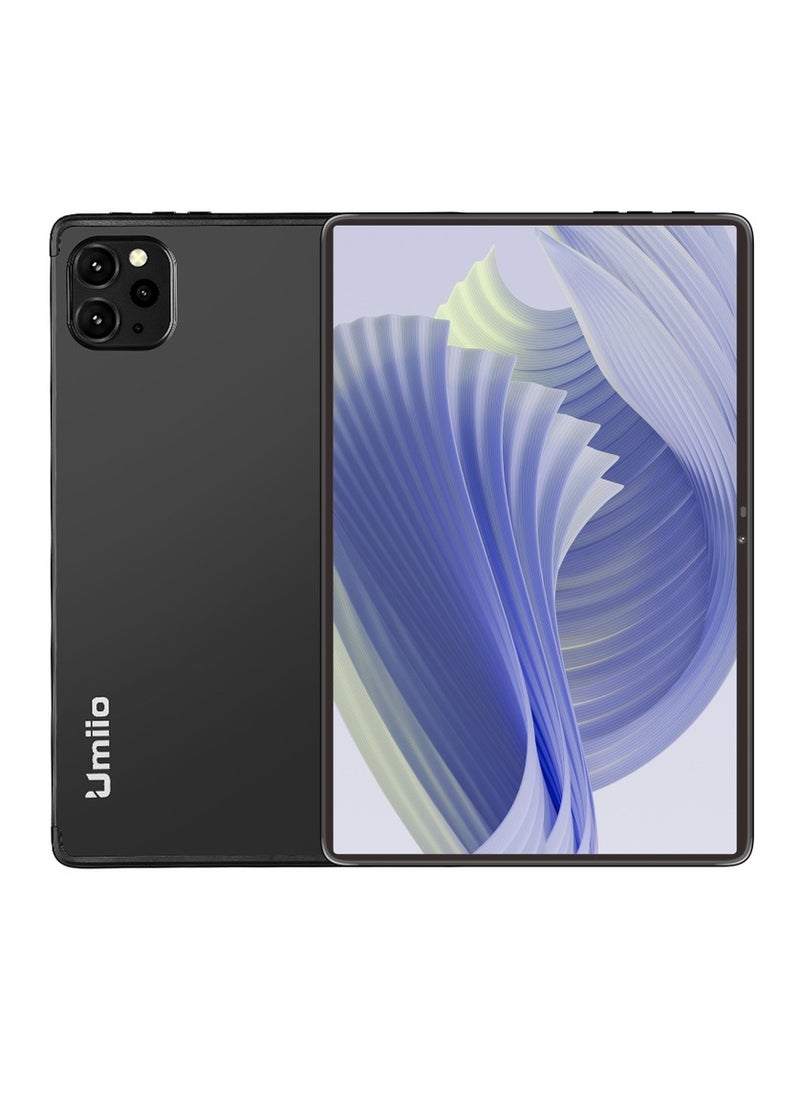 Umiio Smart Tablet PC 10.1-inch HD Screen 8GB RAM 256GB ROM Front and Rear Camera WiFi and Dual SIM 5G Network Android Tab with Leather Cover Keyboard and Mouse  - Image 1