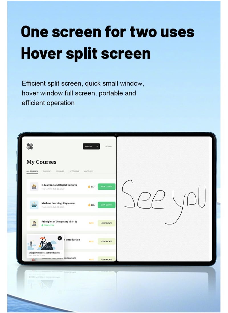 Umiio Smart Tablet PC 10.1-inch HD Screen 8GB RAM 256GB ROM Front and Rear Camera WiFi and Dual SIM 5G Network Android Tab with Leather Cover Keyboard and Mouse  - Image 3