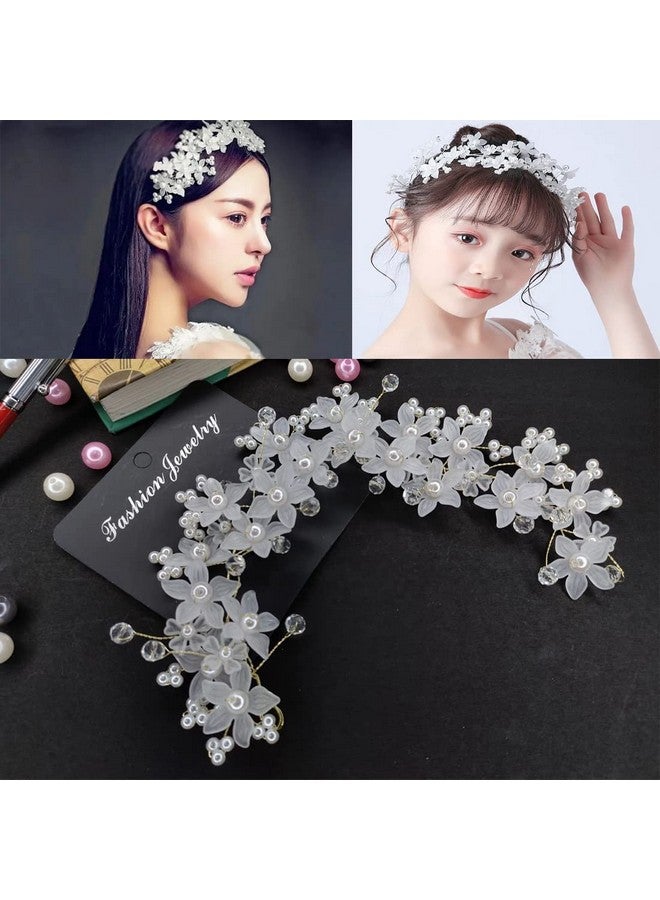 Imaashi Bridal Flower Headband with Beads & Crystals | Hair Accessories | Wedding Tiara | Hair Vine | Rhinestone Headwear Jewellery | Hair Clip | - Image 2