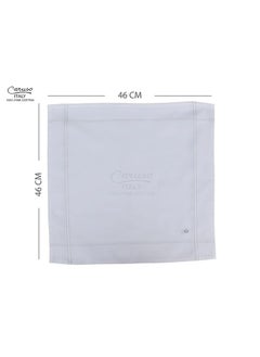 Caruso Italy Caruso Italy Men's Initial Monogram (A-Z) Embroidery 100% Pure Cotton Handkerchief White Base With Colored Border - Pack Of 6  - Image 4