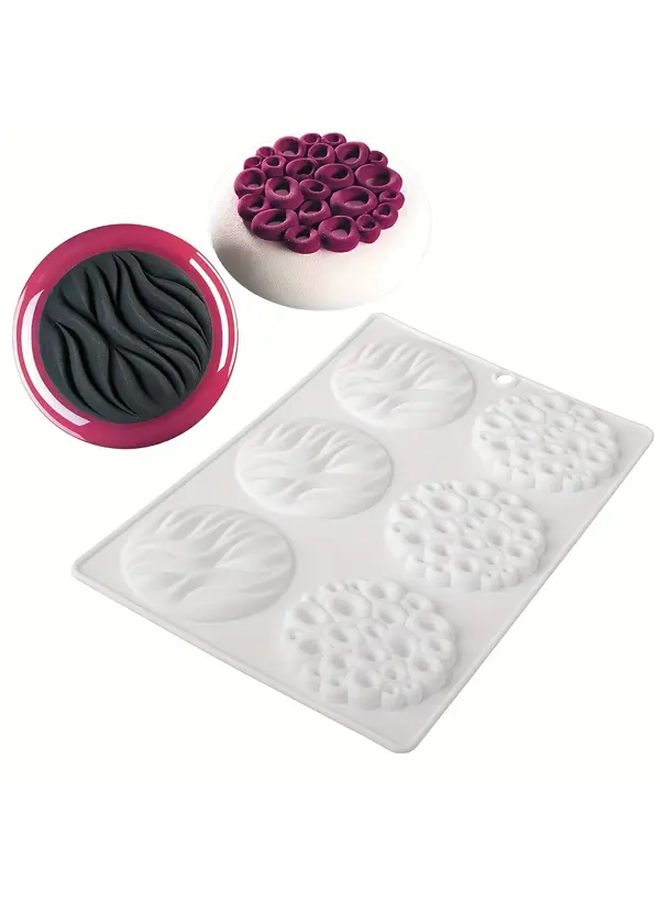 Two In One Round Wave Bubble White Silicone Baking Molds With - Image 4