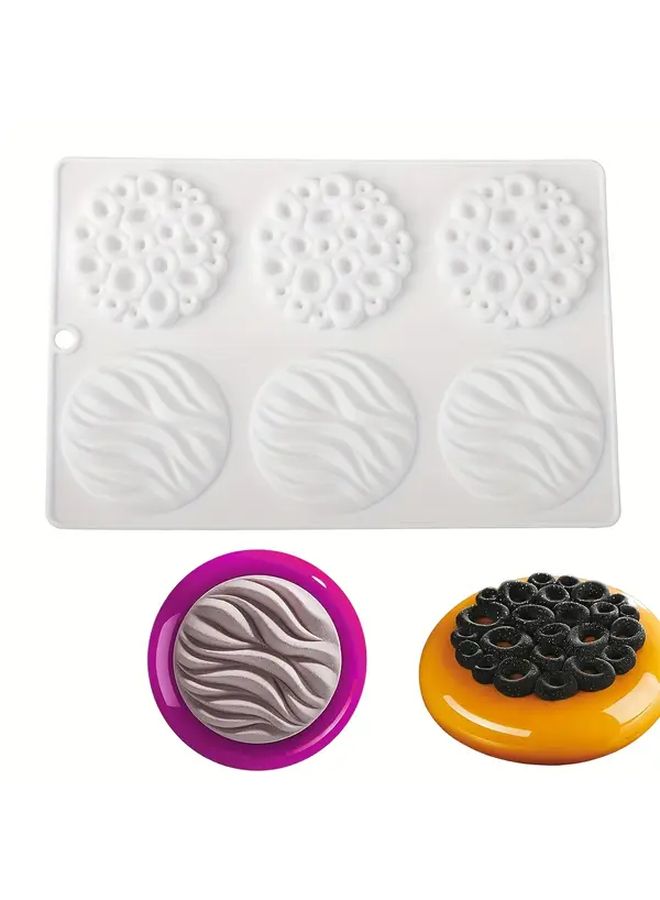 Two In One Round Wave Bubble White Silicone Baking Molds With - Image 1